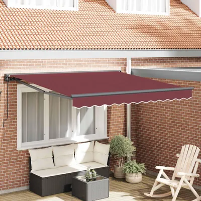 Image de vidaXL Cadre d'auvent rouge bordeaux 350 x 250 cm