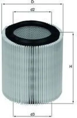 Produktbild von Luftfilter MAHLE LX 898 für LAND ROVER Defender SUV (L316) Filtereinsatz