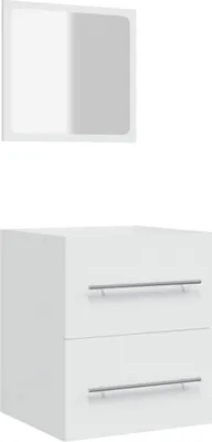 Obrázok produktu pre vidaXL Kúpeľňová skrinka so zrkadlom biela 41x38,5x48 cm