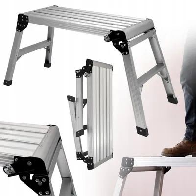 Produktbild von Klappbare Aluminium-Arbeitsplattform 106x42x49 Plattformleiter 150 kg