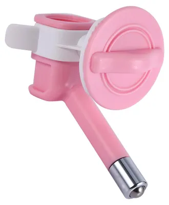 Image de Distributeur d'eau pour chiens et chats, abreuvoir automatique à buse en plastique, fontaine suspendue (rose)