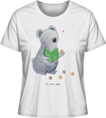 Produktbild von Mr. & Mrs. Panda Oberteil Damen Koala Münzen sammeln Größe XL - Weiß - Geschenk, shirt, Basic T-Shirt, Kurzarmshirt, Numismatik, aus Aller Welt