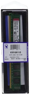 Imagen del producto de Kingston KVR16N11/8 8GB DDR3 1600MHz