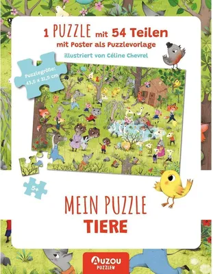 Image de AUZOU Puzzle d'animaux pour enfants, Puzzle pour enfants