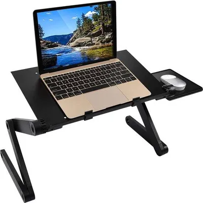Produktbild von Famanu Laptopständer höhenverstellbar - faltbare Laptophalterung mit Ablage