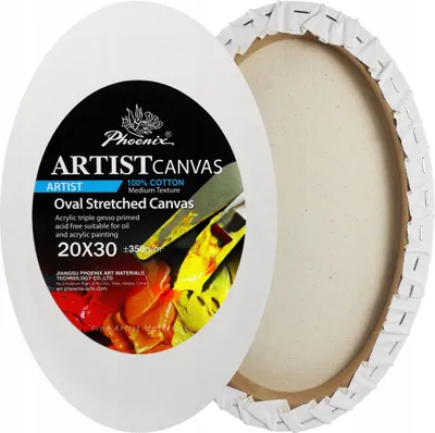 Produktbild von Leinwand Oval Gemälde 20 x 30 cm - dreifach grundiert, 350 g/m²