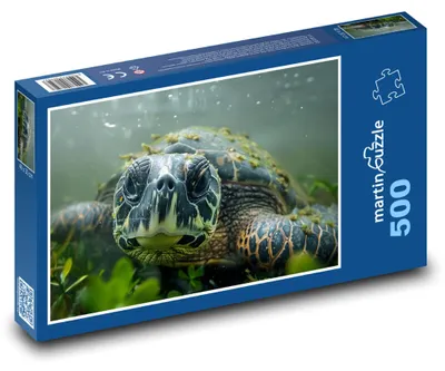 Produktbild von martinpuzzle - Puzzle 500 Teile - Unterwasserschildkröte