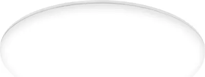 A close-up view of the edge of a white, dome-shaped object, likely a light fixture.