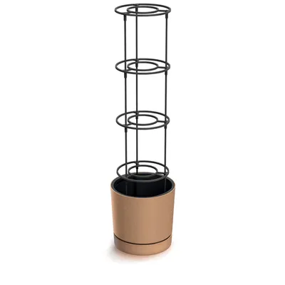 Produktbild von Tomatentopf 14,5L Braun Tomatenzucht Tomatenkübel Topf mit Rankhilfe Aufzuchttopf Topf für Klettergemüse, Früchten und Zierpflanzen