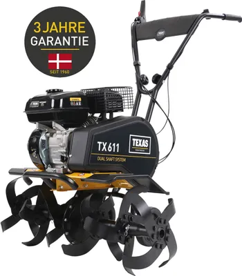 Produktbild von TEXAS Gartenfräse Motorhacke Bodenhacke Bodenfräse Pflug Benzin Profi TX611TG
