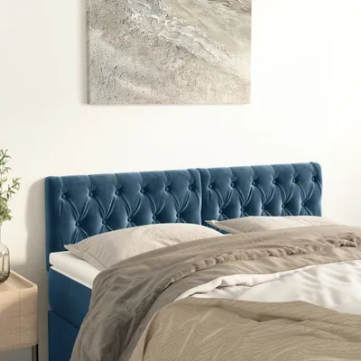 Produktbild von PUEAZU Kopfteile Dunkelblau 160x7x78/88 cm Samt - Kopfteile &23827