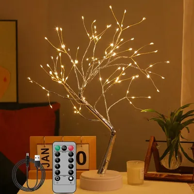 Produktbild von LED Lichterbaum Leuchtzweige Deko Lampe Dekobaum Belichtet Baumbeleuchtung Innen
