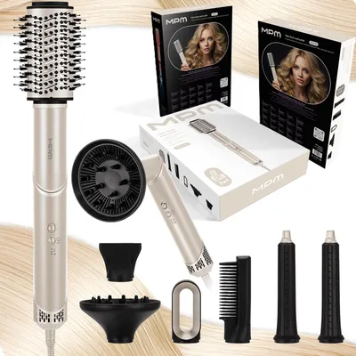 Produktbild von Haartrockner-Lockenstab, leistungsstarker Haartrockner, 7-in-1-Set, GLOW&flow MPM MLW-26