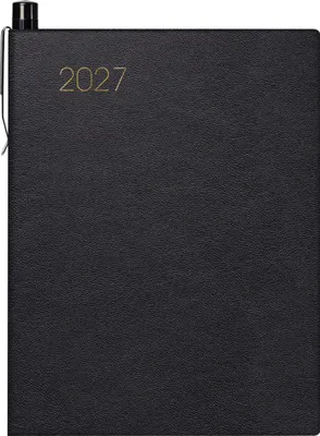 Produktbild von 2027 BRUNNEN Taschenkalender7x10cm sw 2S/1WLeder