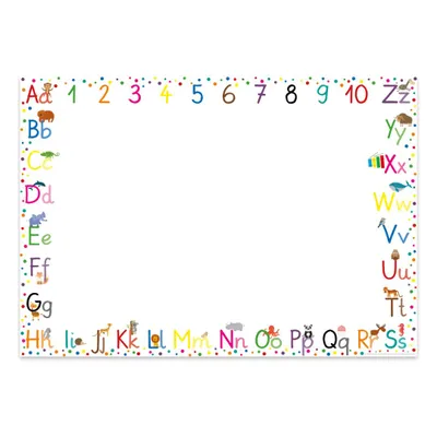 Produktbild von PuK Schreibtischunterlage ABC Kinder Papier DIN A2 | XXL 25 Blatt Block zum Malen, Schreiben und Kritzeln | 1er, 2er und 3er Pack | Malunterlage