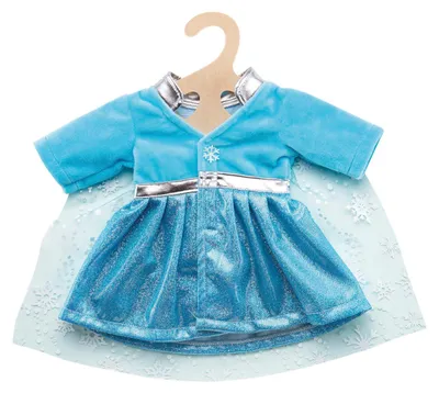 Produktbild von Puppenkleid-Eis-Prinzessin mit Umhang, 28-35 cm
