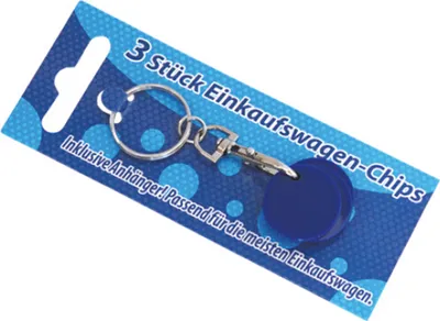 Produktbild von Schlüsselanhänger mit 3 Einkaufswagenchips