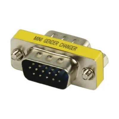 Produktbild von Valueline GCHD-MM15P Mini-VGA-Adapter aus Metall, HD15P-Stecker – HD15P-Stecker