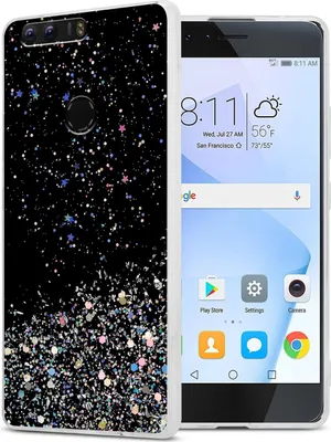 Zdjęcie produktu dla Etui Cadorabo do Honor 8 / 8 PREMIUM etui ochronne w kolorze czarnym etui na telefon TPU etui brokatowe etui brokatowe