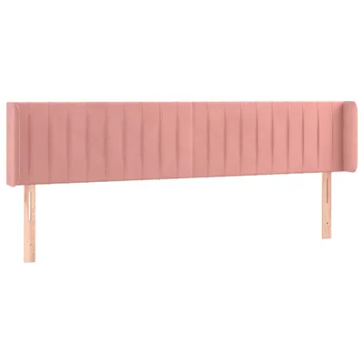 Produktbild von vidaXL Kopfteil mit Ohren Rosa 183x16x78/88 cm Samt