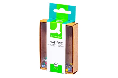 Produktbild von Q-CONNECT - Q-CONNECT signalisatiespelden, geassorteerde kleuren, doosje van 60 stuks