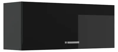 Image de Elément haut de cuisine Vicco R-Line Noir Haute brillance/Anthracite 100cm Plat, Model 63168