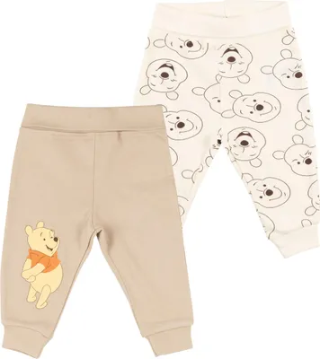 Produktbild von Disney Winnie Puuh Baby Hose für Jungen und Mädchen - Babyhose Babykleidung Beige/Braun (2er Pack) 62-68
