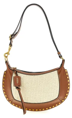 Image de Isabel Marant Oskan Moon raphia et cuir, clous dorés