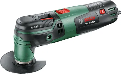 Zdjęcie produktu dla Bosch PMF 250 CES, Cięcie, Szlifowanie, Piłowanie, Skrobanie, Czarny, Zielony, Czerwony, 20000 OPM, 15000 OPM, 1,4°, Prąd przemienny