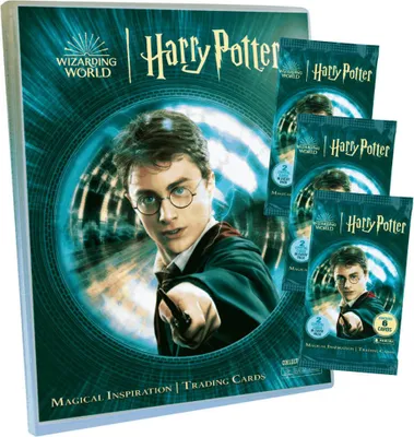Produktbild von Harry Potter Karten - Magical Inspiration Trading Cards Sammelkarten - 1 Mappe + 3 Booster