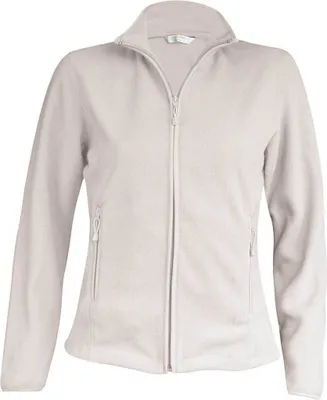 Produktbild von Kariban Damen Fleece Jacke Micro Fleecejacke Windjacke Winterjacke, Größe:L, Farbe:Natural