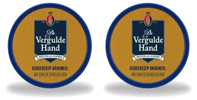 Productafbeelding van 2 x De Vergulde Hand Original scheerzeep tablet - 75 g - Voordeelverpakking - 2 stuks