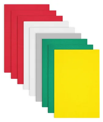 9 bunte EVA-Schaumstoffplatten 17,78 x 28,7 cm zum Basteln