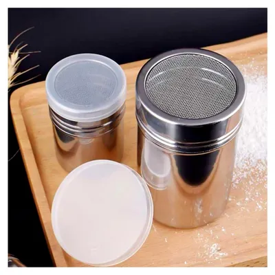 Produktbild von Puderzuckerstreuer Set aus Edelstahl für Backen und Getränke