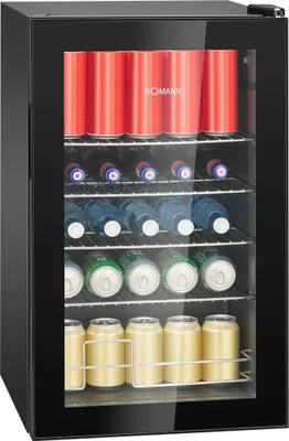 Produktbild von Bomann Glastür-Kühlschrank | Getränkekühlschrank mit 63 Liter | 4 Chromablagen | Doppelverglaste Tür | stufenlose Temperaturregelung | KSG 7287