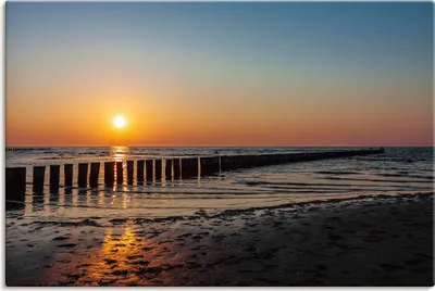 Produktbild von ARTland Leinwandbild Sonnenuntergang an Ostsee Insel Poel Größe: 30x20 cm