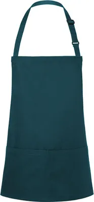 Produktbild von Karlowsky BLS6 | Kurze Latzschürze Basic mit Schnalle und Tasche - Farbe: Pine Green - Größe: 75 x 60 cm