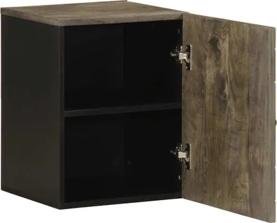 Immagine prodotto di Mobile da Bagno a Parete Nero 38x33x48 cm Legno Massello Mango