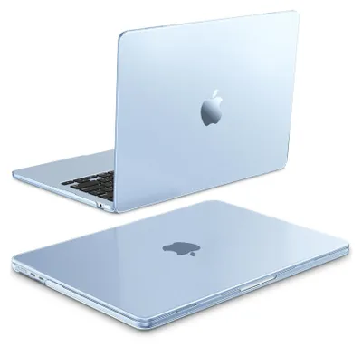 Produktbild von Fintie Hülle Kompatibel mit MacBook Air 13.6 Zoll M5 M4 M3 M2 A3449 A3240 A3113 A2681 (2026-2022), [100% Entspricht der Offiziellen Farbe] Premium Ultradünne Matte Hartschale Schutzhülle, Himmelblau