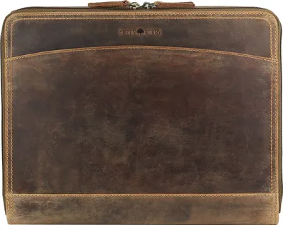 Produktbild von Greenburry Vintage A4 Leder Business Schreibmappe mit Tabletfach 1721B