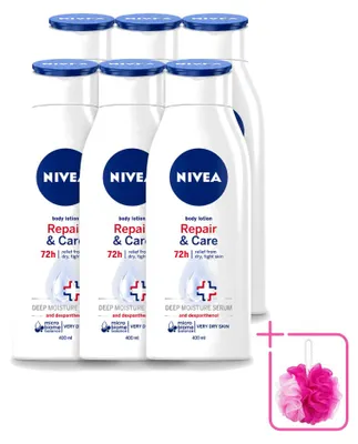 Immagine prodotto di 6 flaconi di crema corpo NIVEA Repair & Care per pelle molto secca, 400 ml - confezione  - 6 pezzi