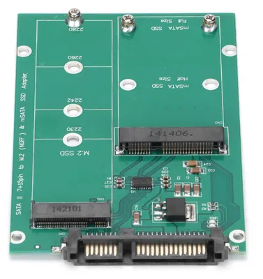 Obrázek produktu pro Adaptér M.2 NGFF na SATA – stabilní, praktický, odolný a robustní převodník z MSATA SSD na SATA