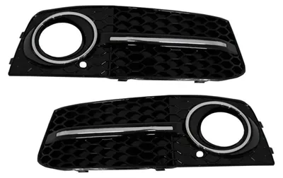 Immagine prodotto di Copri-fari antinebbia e griglie laterali per Audi A4 B8 8K 07-11 RS4, colore nero.