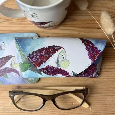 Produktbild von Brillenetui GL18 Schmetterlinge und Prunkwinde – Alex Clark
