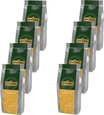 Image de JACOBS Café en grains Le Grand Café Crema doux équilibré 8 x 1 kg de café en grains