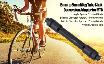 Produktbild von Fahrrad Adapter 15mm auf 9mm, für Mountainbike Steckachsen Umrüstung
