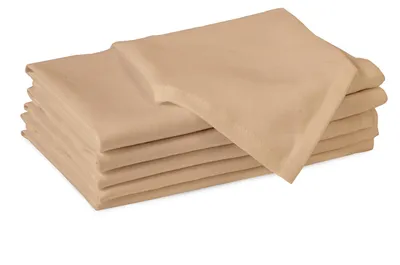 Stoffservietten 6er-Set 43x43 cm Baumwolle Lichtbeige
