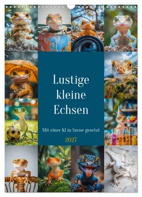 Produktbild von Lustige kleine Echsen (Wandkalender 2027 DIN A3 hoch), CALVENDO Monatskalender