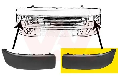 Produktbild von VAN WEZEL 5790583 Stoßstangen-Abdeckung Vorne Links für VW Transporter V Bus (7HB, 7HJ, 7EB, 7EJ, 7EF, 7EG, 7HF, 7EC) Multivan V California T5 Bus