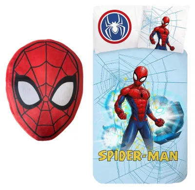 Produktbild von Spiderman-Schlafzimmer-Set; Bettbezug und Kissen